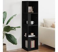 Vidaxl Armoire D'angle Noir 33x33x132 Cm Bois D'Ingénierie