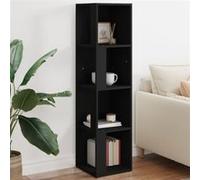 Vidaxl Armoire D'angle Noir 33x33x132 Cm Bois D'Ingénierie