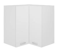 vidaXL Armoire d'angle suspendue Blanc