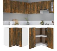 VidaXL Armoire d'Angle Suspendue Chêne Fumé