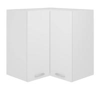 Armoire d angle suspendue Blanc 57x57x60 cm Bois Blanc G