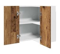 vidaXL Armoire d'angle suspendue Lyon Bois ancien 57 x 57 x 60 cm Bois d'ingénierie