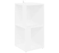 vidaXL Armoire d'angle, Table d'Appoint avec Rangement, Organisateur de Salon Salle de Séjour Intérieur, Moderne, Blanc Bois d'Ingénierie