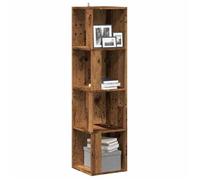 vidaXL Armoire d'angle Vieux Bois 33x33x132 cm Bois d'ingénierie Marron