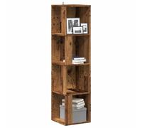 vidaXL Armoire d'angle vieux bois 33x33x132 cm bois d'ingénierie Marron
