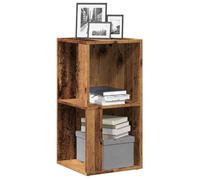 vidaXL Armoire d'angle vieux bois 33x33x67 cm bois ingénierie étagère d'angle bibliothèque vitrine étagère à livres 856718