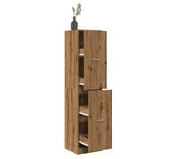 vidaXL Armoire d'apothicaire chêne Artisanal Bois d'ingénierie, Coffre d'apothicaire, Meuble d'apothicaire, Coffre à tiroirs d'apothicaire