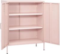 vidaXL Armoire d'appoint rose 80x35x101,5 cm Acier