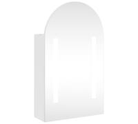 vidaXL Armoire de bain à miroir LED arquée blanc 42x13x70 cm