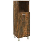 vidaXL Armoire de Bain Armoire de Rangement de Lavabo Placard de Salle de Bain Organisateur Intérieur Chêne Fumé 30x30x95 cm Bois d'Ingénierie