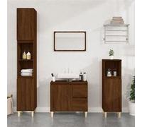 vidaXL Armoire de bain chêne marron 30x30x100 cm bois d'ingénierie 819811