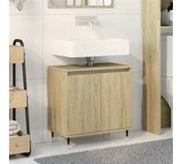 vidaXL Armoire de bain chêne sonoma 58x33x60 cm bois d'ingénierie, armoire, armoire de rangement de salle de bain,, meuble 849673 Marron G
