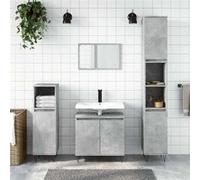 vidaXL Armoire de bain gris béton 58x33x60 cm bois d'ingénierie831584 Gris G