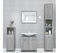 vidaXL Armoire de bain Sonoma gris 30x30x183,5 cm Bois d'ingénierie 815520