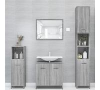 vidaXL Armoire de bain Sonoma gris 30x30x183,5 cm Bois d'ingénierie 815520