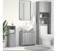 vidaXL Armoire de bain Sonoma - Bois d'ingénierie 60x33x61 cm Gris