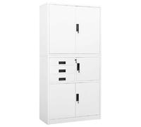 vidaXL Armoire de bureau Blanc 180 cm