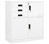 vidaXL Armoire de bureau Blanc 90x40x102 cm