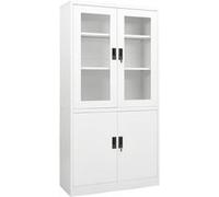 vidaXL Armoire de bureau 90x40x180 cm Blanc en acier