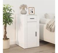 vidaXL Armoire de bureau Blanc brillant 40x49x75 cm Bois d'ingénierie816794 Blanc G