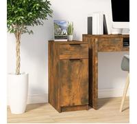 vidaXL Armoire de bureau Rangement de fichiers Chêne fumé 33,5x50x75 cm Bois d'ingénierie