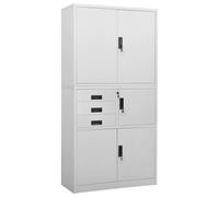 vidaXL Armoire de bureau Gris clair 90x40x180 cm Acier