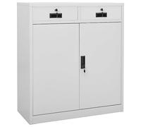 vidaXL Armoire de bureau 90x40x102 cm - Gris clair