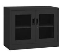 vidaXL Armoire de Bureau Meuble de Classement Meuble de Rangement Stockage de Fichiers Armoire de Rangement Intérieur Anthracite 90x40x70 cm Acier Anthracite G