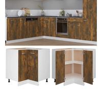 Keukenkastje 75,5x75,5x81,5 cm bewerkt hout gerookt eikenkleur815582