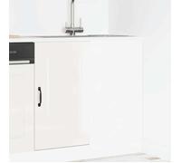 vidaXL Meuble Bas de Cuisine « Kalmar » Bois d'ingénierie Blanc Brillant