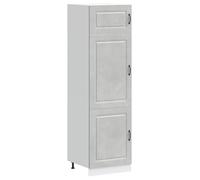 vidaXL Armoire de Cuisine Kalmar Gris béton Bois d'ingénierie, Armoire de Cuisine Blanche, Armoire de Cuisine latérale, Meuble de Cuisine autoportant