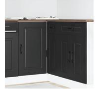 vidaXL Meuble bas de cuisine Kalmar Bois d'ingénierie Noir