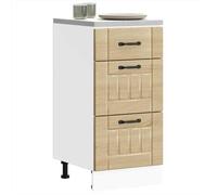 vidaXL Armoire de Cuisine Lucca chêne Sonoma Bois ingénierie, Meuble d'évier, Meuble de Cuisine avec tiroir, Meuble de Cuisine à tiroir