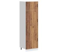 vidaXL Armoire de cuisine Lucca vieux bois bois d'ingénierie, armoire de cuisine haute, armoire de cuisine indépendante, 853875