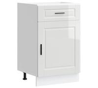vidaXL Armoire de Cuisine Porto Blanc Brillant Bois ingénierie
