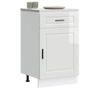 vidaXL Armoire de Cuisine Porto Blanc Brillant Bois ingénierie