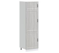 vidaXL Armoire de cuisine Porto – Bois d'ingénierie – Sonoma gris