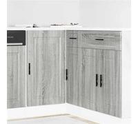 vidaXL Armoire de cuisine Porto sonoma gris bois d'ingénierie, armoire d'évier, meuble bas d'évier de cuisine, armoire de 854304 Gris