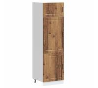 vidaXL Armoire de cuisine Porto – Vieux bois, bois d'ingénierie, haute, indépendante – Marron