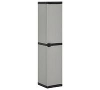vidaXL Armoire de jardin 3 étagères Gris/Noir