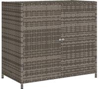 vidaXL Armoire de Rangement de Jardin Organisateur de Terrasse avec Portes Meuble d'Extérieur Patio Arrière-cour Gris 365545