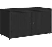 vidaXL Armoire de jardin noir 110x55x60,5 cm Poly rotin
