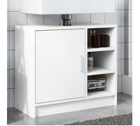 vidaXL Armoire de lavabo Blanc – 63 x 29 x 55 cm – Bois d'ingénierie