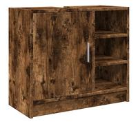 vidaXL Armoire de lavabo 63x29x55 cm chêne fumé bois d'ingénierie Marron