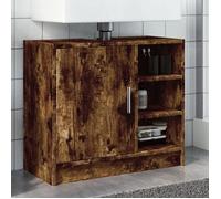 vidaXL Armoire de lavabo 63x29x55 cm chêne fumé bois d'ingénierie Marron
