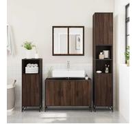 vidaXL Armoire de lavabo de salle de bain chêne marron 90x33x60 cm, meuble de lavabo de salle de bain, meuble de salle de 849273