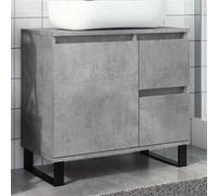 vidaXL Armoire de lavabo de salle de bain gris béton 65x33x60 cm, placard lavabo de salle de bain, meubles de salle de bain, 857228 Gris G