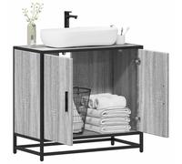 vidaXL Armoire de lavabo de salle de bain sonoma gris 65x33x60 cm