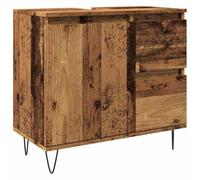 vidaXL Armoire sous lavabo salle de bain vieux bois 65x33x60 cm bois d'ingénierie