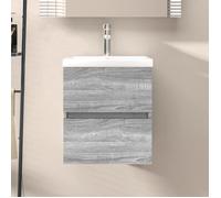 vidaXL Armoire de lavabo Sonoma gris 41x38,5x45 cm Bois d'ingénierie